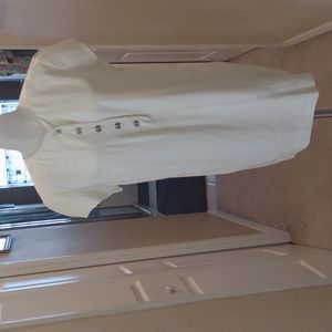 Le Crillon cream designer dress with pockets size 8